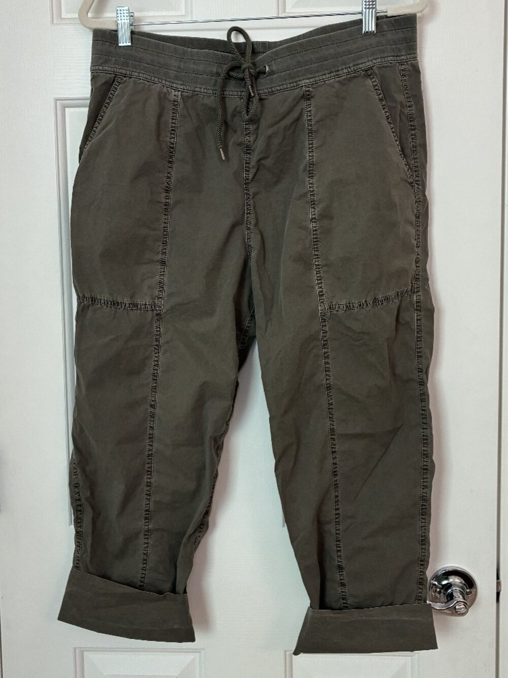James Perse Pants Size 3 Large Utility Cargo Army Green Dark Olive